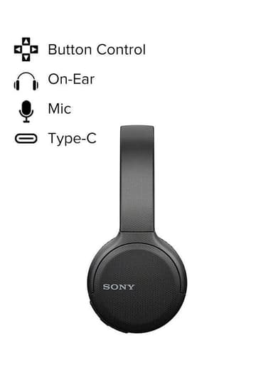 WH-CH510 Wireless On-Ear Bluetooth Headphones Black thumbnail 2