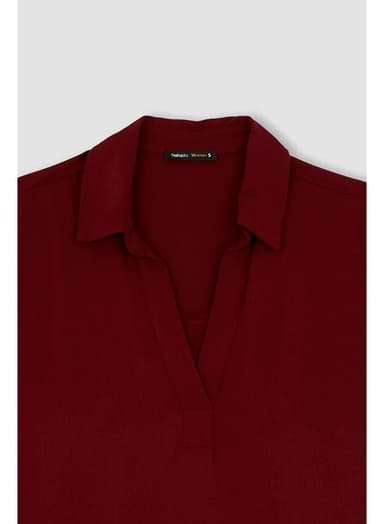 Woman Bordeaux Long Sleeve Blouse BORDEAUX thumbnail 3